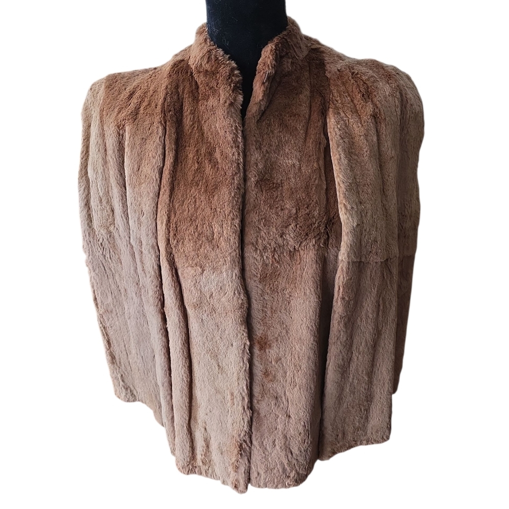 Vintage Brown Mink Fur Women's Project Cape